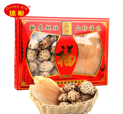 【瓊彬花菇鮑片禮盒450g】 特產(chǎn)花菇干貨海產(chǎn)鮑片